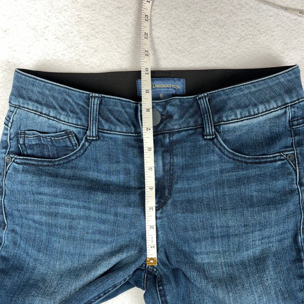 Democracy Absolution Jeans Women’s 6 Blue Mid Rise Boot Cut Stretch Denim EUC - Picture 6 of 10